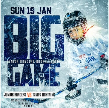 Hockey game graphic